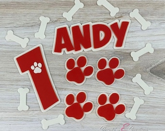 Paw Prints - Patrol Party Full Set | Edible Fondant Toppers