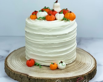 3D Pumpkins - Set of 12 | Edible Fondant Topper
