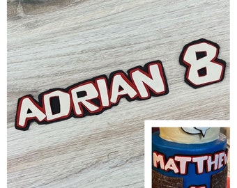 Personalize Name Topper | Fondant Cake Topper - Gamer Font