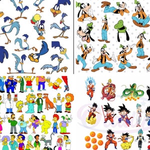 Cartoon Mega SVG Bundle - Over 3000 Designs! Cricut, SVG, PNG, DxF image 3