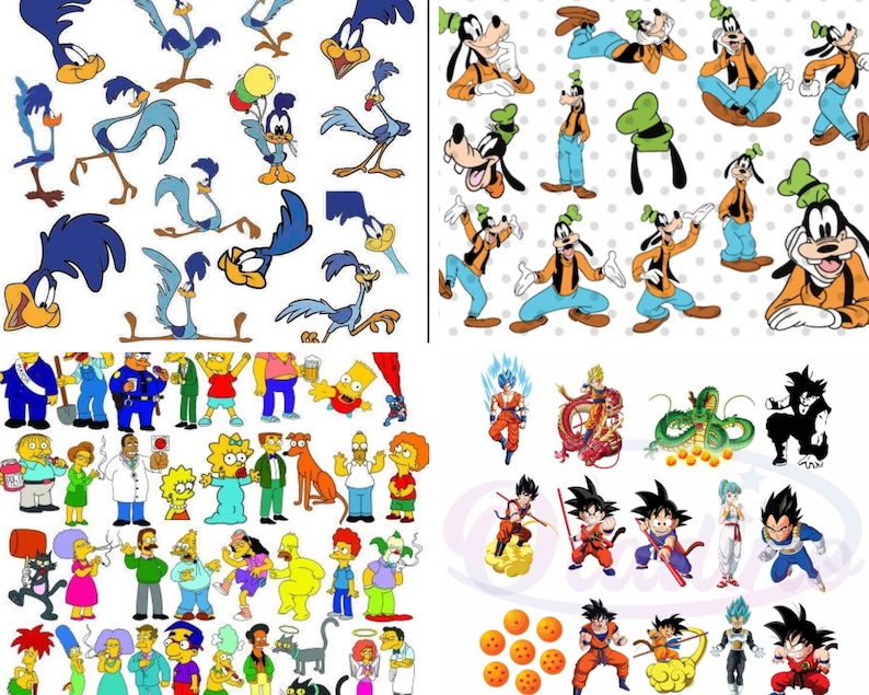 Cartoon Mega SVG Bundle - Over 3000 Designs! Cricut, SVG, PNG, DxF image 3