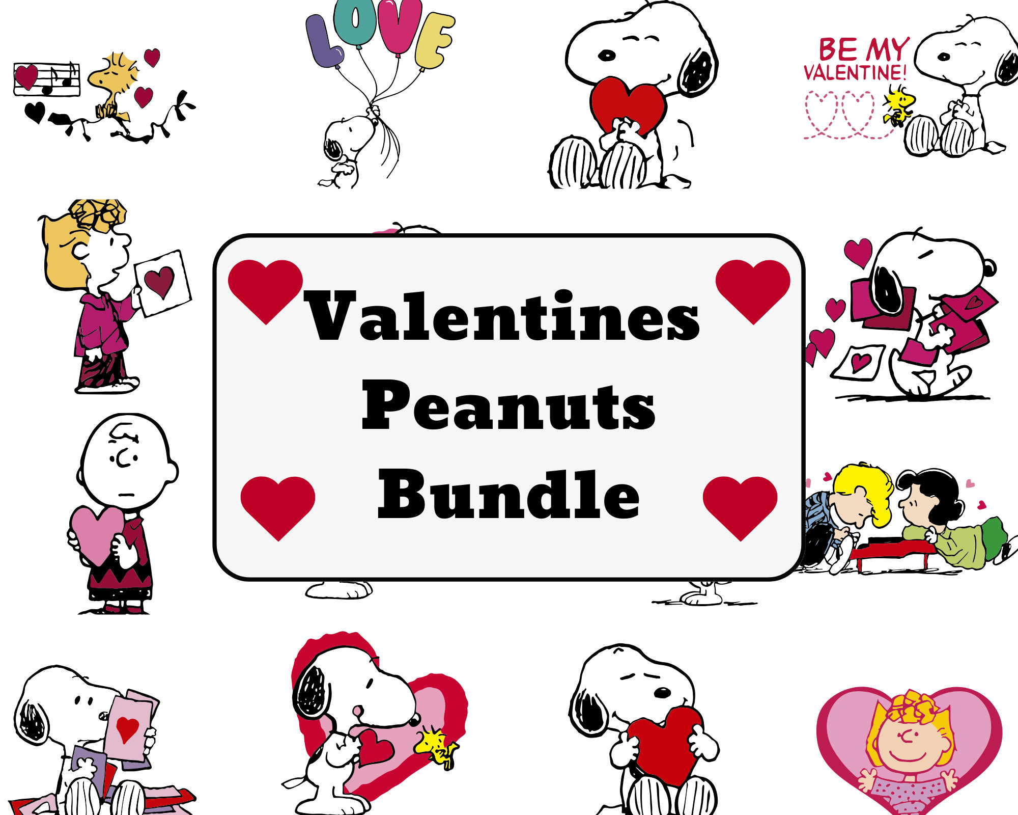 Valentines SVG Bundle, Peanuts Valentine Svg, Valentine Svg, Love Svg ...