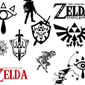 Zelda Log Vector Zelda Logo PNG SVG Bundle - Over 300 Designs! Logos, Font, Link, Images ...