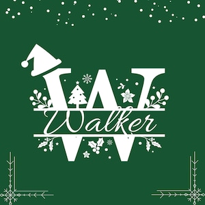 Christmas Monogram SVG Font, Holiday Font, Christmas Split SVG, Christmas Alphabet Letters, Christmas Ornaments SVG, Christmas Font Cricut