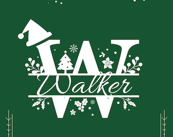 Christmas Monogram SVG Font, Holiday Font, Christmas Split SVG, Christmas Alphabet Letters, Christmas Ornaments SVG, Christmas Font Cricut