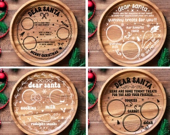 Dear Santa Tray SVG Bundle, Christmas SVG, Santa Tray SVG, Santa Plate svg, Santa Milk Cookies svg, Cookies for Santa svg, carrot svg Cricut