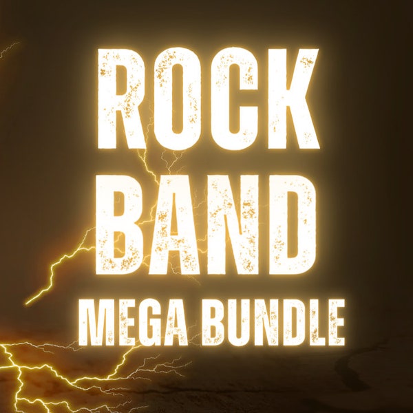 Rock Band Logo Mega Bundle - Over 500 Files! SVG, PNG, DXF files