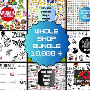Paquete completo de la tienda: ¡más de 10 000 archivos SVG, PNG, DXF y más!