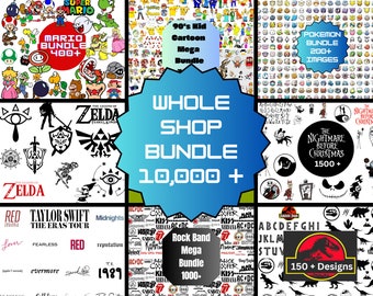 The Whole Shop Bundle - Over 10,000 SVG, PNG, DXF files and more!