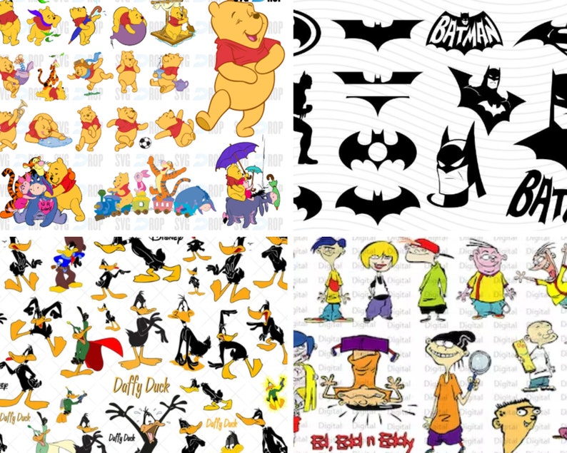 Cartoon Mega SVG Bundle - Over 3000 Designs! Cricut, SVG, PNG, DxF image 5