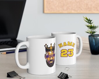 Basketball Coffee Mug, Lebron James Coffe Mug, Los Angeles Lakers