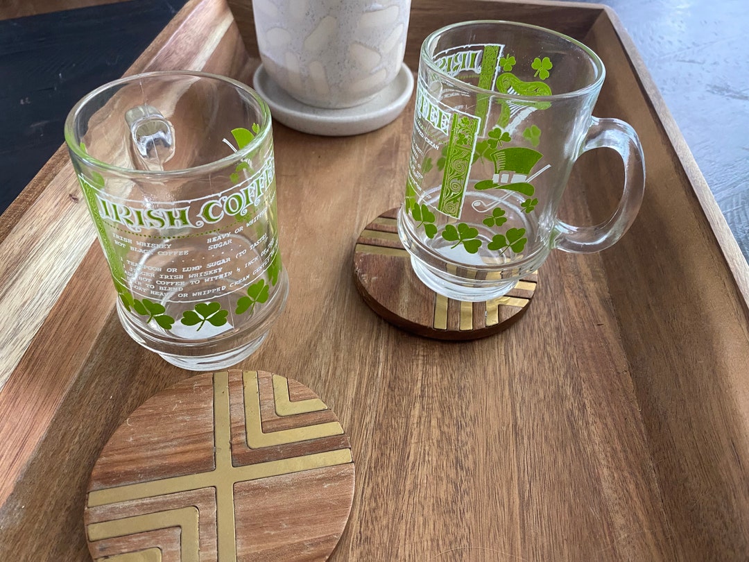 Vintage Irish Coffee Recipe Glasses Set of 2 Etsy