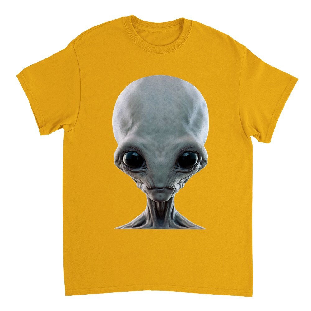 Alien "grey" Portrait T-shirt Heavyweight Unisex Crewneck T-shirt - Etsy