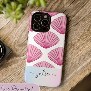 Custom made Cover for iPhone 16,Ocean wave case, Blue Seashell Design Tough Hard Phone Case, Ocean Beach Wave Phone Case,