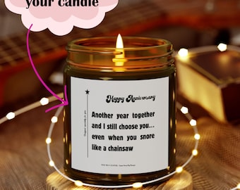 Personalized Engagement Candle: Custom Label Gift