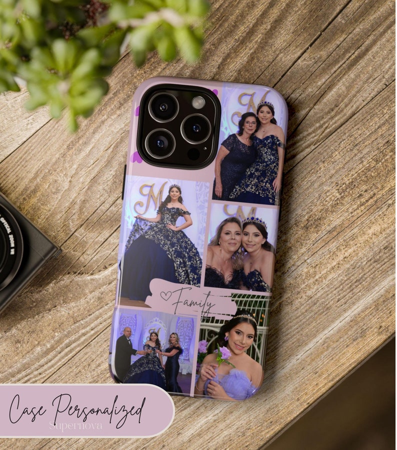 Collage iPhone Case, Photo iPhone Case, Customized iPhone Case, Choose from 9 Picture Collages for iPhone or Samsung, Picture iPhone Case, iPhone16, Family, Bride, wedding, Married, Sweet 15, nonitos