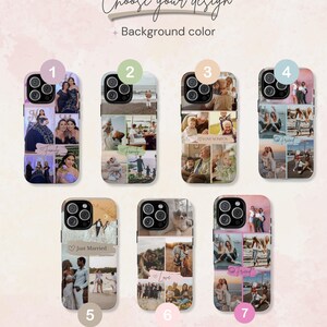 Collage iPhone Case, Photo iPhone Case, Customized iPhone Case, Choose from 9 Picture Collages for iPhone or Samsung, Picture iPhone Case, iPhone16, Family, Bride, wedding, Married, Sweet 15, nonitos