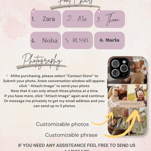 Collage iPhone Case, Photo iPhone Case, Customized iPhone Case, Choose from 9 Picture Collages for iPhone or Samsung, Picture iPhone Case, iPhone16, Family, Bride, wedding, Married, Sweet 15, nonitos