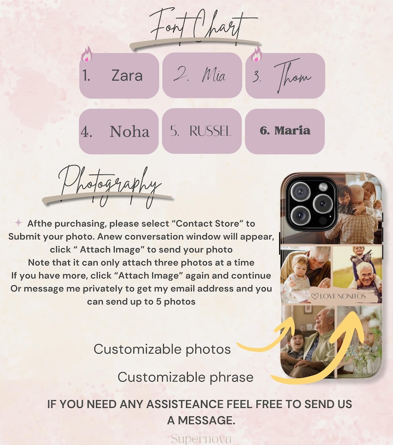 Collage iPhone Case, Photo iPhone Case, Customized iPhone Case, Choose from 9 Picture Collages for iPhone or Samsung, Picture iPhone Case, iPhone16, Family, Bride, wedding, Married, Sweet 15, nonitos