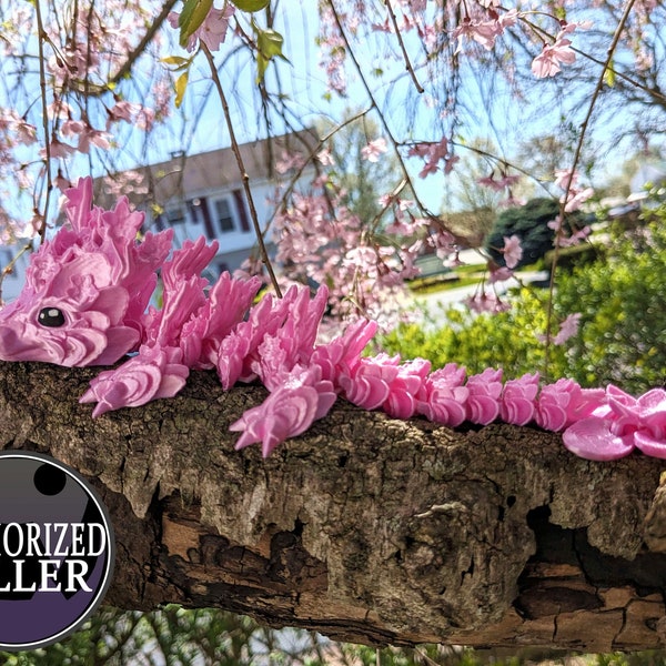 Articulated Baby Cherry Blossom Dragon Fidget Toy Gift Cinderwing3D