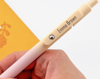 Engraved Name Pen | Personalized Soft Touch Pen | Cute Journal and Planner Writing Accessory