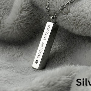 Custom engraved bar Urn necklace