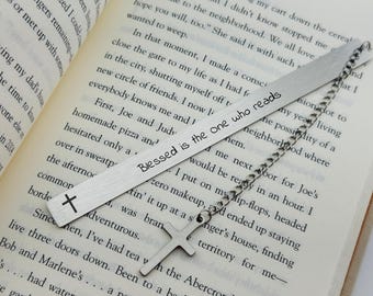 Personalized Metal Bible Bookmark – Engraved Christian Gift, Inspirational Quote Bookmark, Custom Baptism or Faith Gift