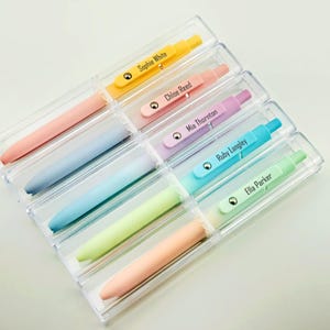 Stylo avec gravure personnalisée, stylo à clip encre gel personnalisé pour adolescente, stylos personnalisés, cadeau de remerciement de fin d'année parfait