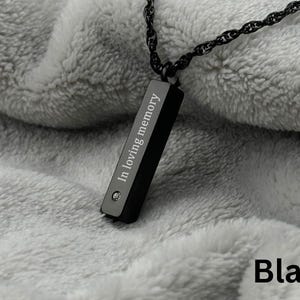 Custom engraved bar Urn necklace