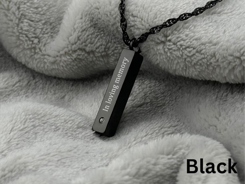 Custom engraved bar Urn necklace