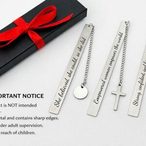 Personalized Metal Bookmark – Engraved Silver Page Marker, Custom Name Bookmark, Unique Gift for Book Lovers, image 8
