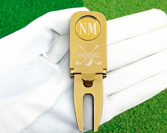 Personalized Golf Divot Tool Cigar Holder | Custom Engraved Golf Tool | Monogram Gift for Men