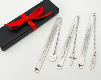 Personalized Metal Bookmark, Custom Name Bible Bookmark, Christian Bible Verse Bookmark, Christian Bookmark, Religious Gift for Grandparents