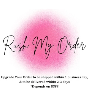 Rush My Order, Rush Production, Rush Shipping