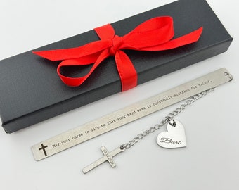 Personalized Metal Christian Bookmark | Personalized Bible Bookmark | Bible Quote Bookmark | Custom Metal Bookmark | Engraved Bible Bookmark