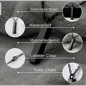 Custom engraved bar Urn necklace