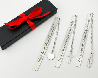 Personalized Metal Bookmark, Custom Steel Bookmark for Doctor, Nurse, Healthcare Worker, Engraved Quote Gift for Medical Professionals