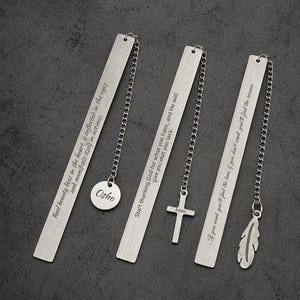 Personalized Metal Bookmark – Engraved Silver Page Marker, Custom Name Bookmark, Unique Gift for Book Lovers