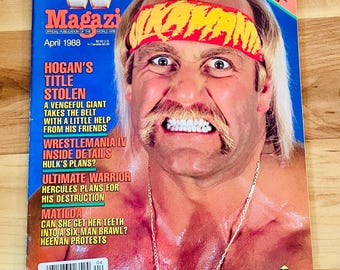 Hulk Hogan 1988 WWF Magazine April Issue Vintage WWE Wrestling Magazine Complete Rare Collectible Wrestling Memorabilia