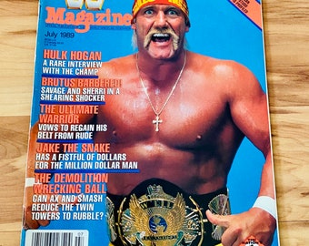 WWF Magazine July 1989  Hulk Hogan W/ Championship Cover WWE *Rare