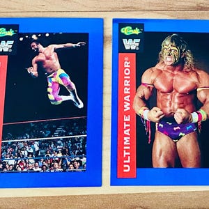 1991 Classic WWF Card Lot - Macho Man Randy Savage & Ultimate Warrior - Vintage WWE