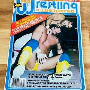 RARE July 1987 Pro Wrestling Illustrated Magazine – WrestleMania III – Rockers Poster Mint