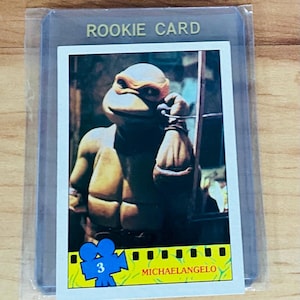 Teenage Mutant Ninja Turtles 1990 Michelangelo Rookie TOPPS Movie Card #3 NM