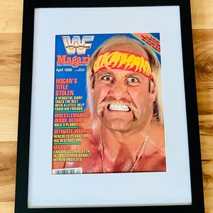 Hulk Hogan WWF Magazine April 1988 Vintage Rare Cover WWE Wrestling Framed