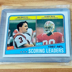 1988 Topps Jerry Rice Scoring Leaders Football Card  #218 San Francisco 49ERS NM