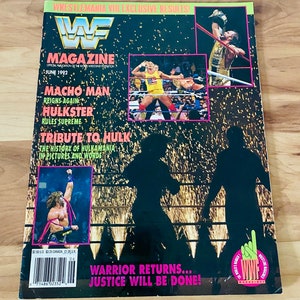 Hulk Hogan Ultimate Warrior & Macho Man WWF Magazine June 1992 WWE Rare Cover