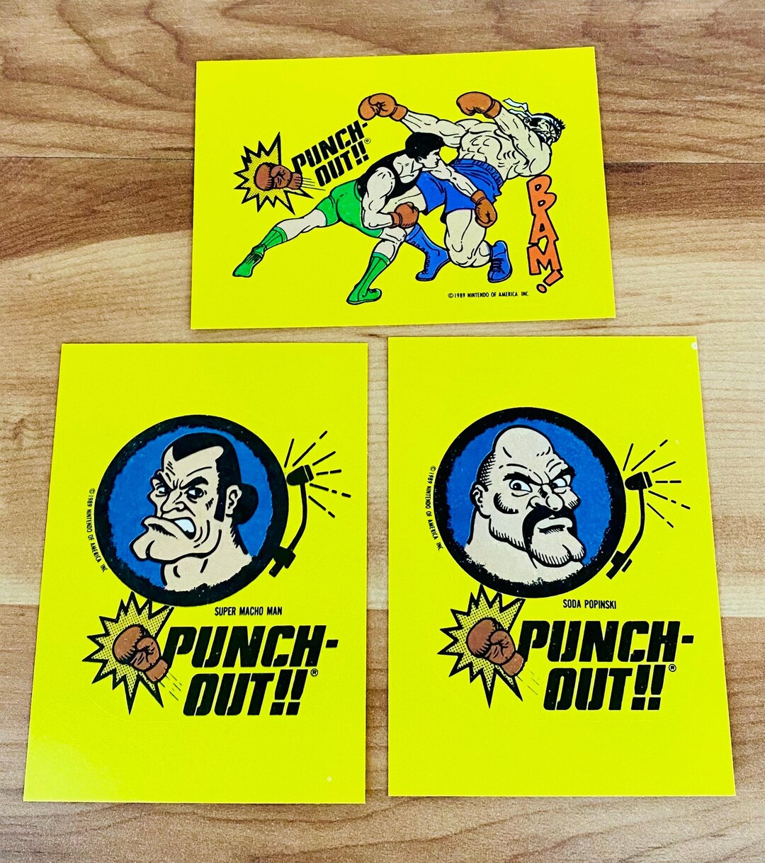 Punch Off Raod Sticker 1989 Topps Nintendo Stickers Cards Lot Punch Out Rookie Rare Vintage NM ...
