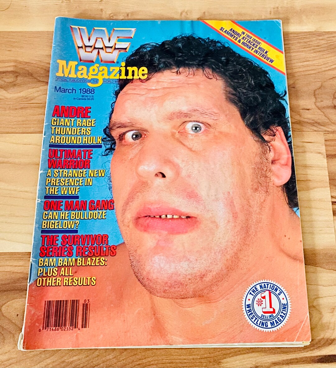 WWF MAGAZINE March 1988 Andre the Giant Iconic Cover Vintage Etsy