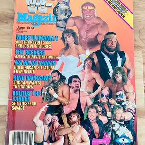 Hulk Hogan Iconic Cover 1989 WWF Magazine Rare WWE vintage Sumer Slam Hogan wins Championship