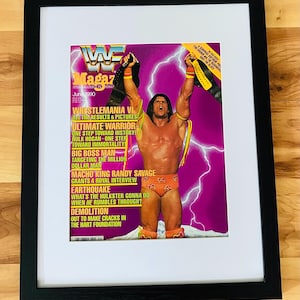 WWF Magazine June 1990 Hulk Hogan & Ultimate Warrior Wrestlemania VI Vintage WWE Framed